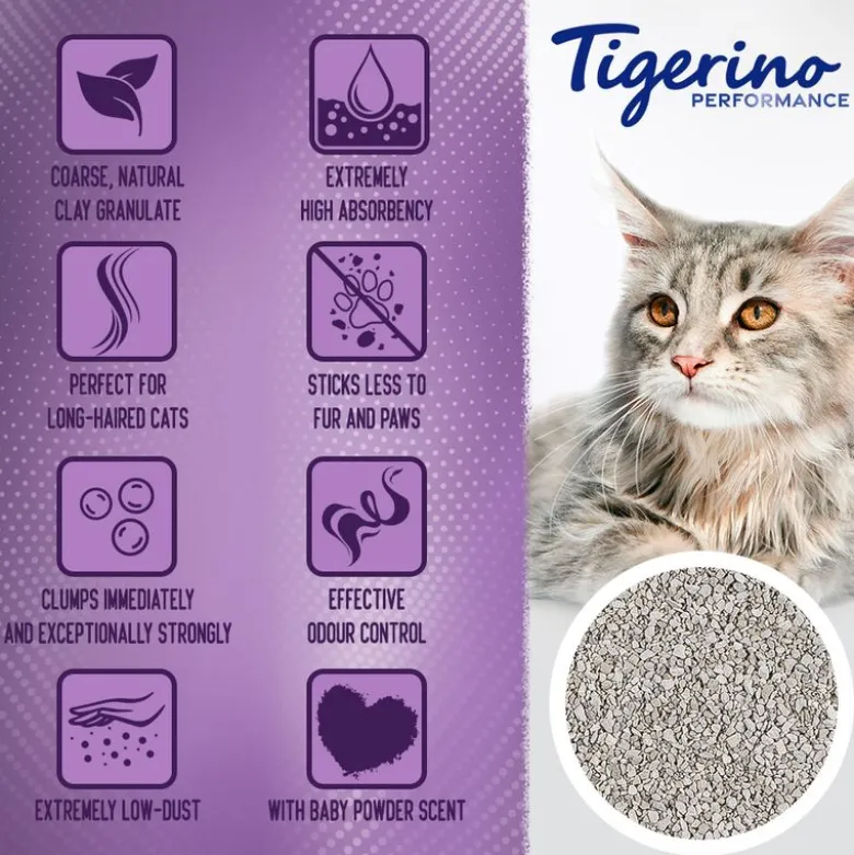 Tigerino Performance XL Grain kattegrus - Babypudder