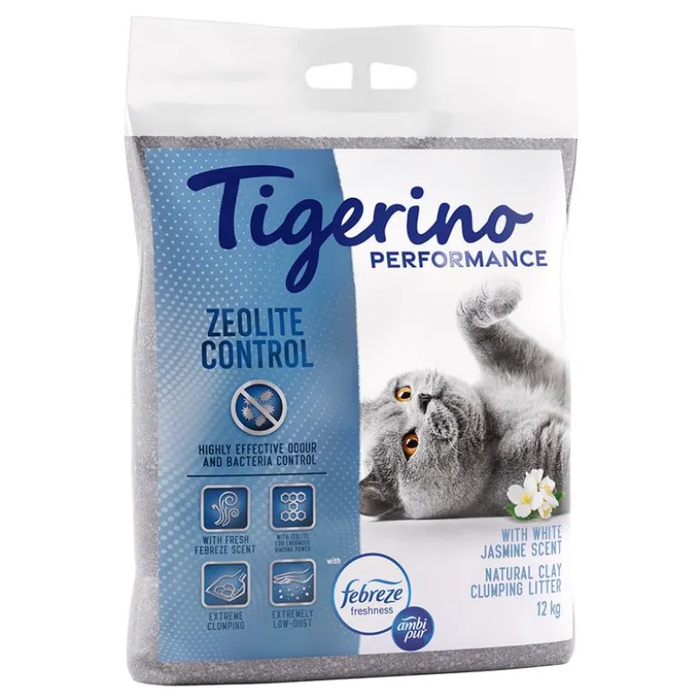 Tigerino Performance Zeolite Control kattegrus - Febreze White Jasmine
