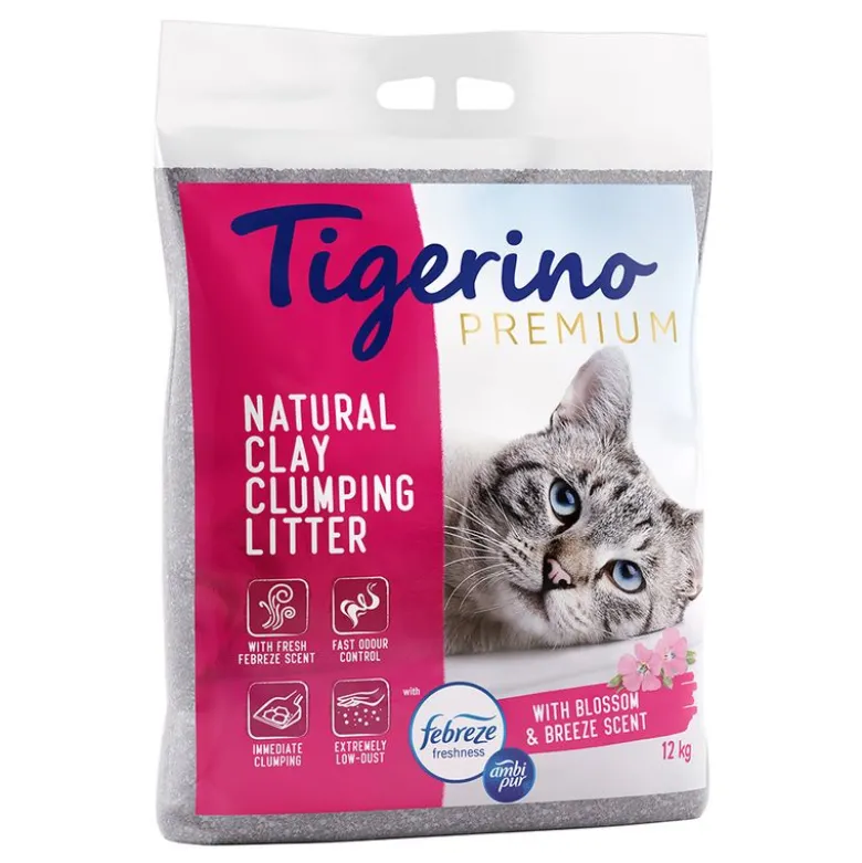 Tigerino Premium kattegrus - Febreze Blossom & Breeze