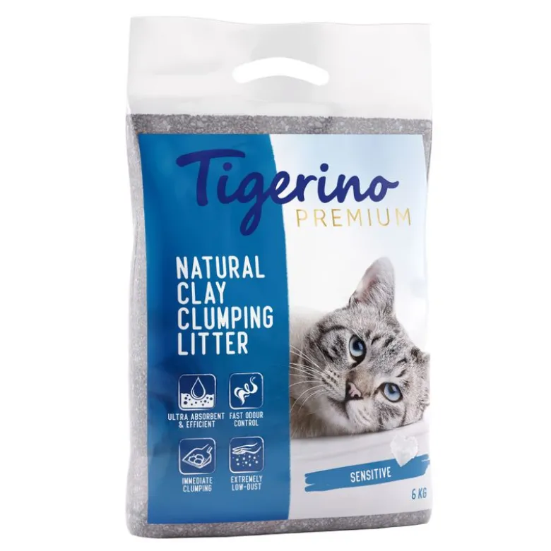 Tigerino Premium kattegrus - Sensitive (parfumefri)