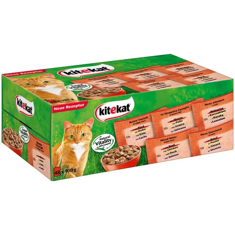 Topseller-pakke: 96 x 85 g Kitekat portionsposer