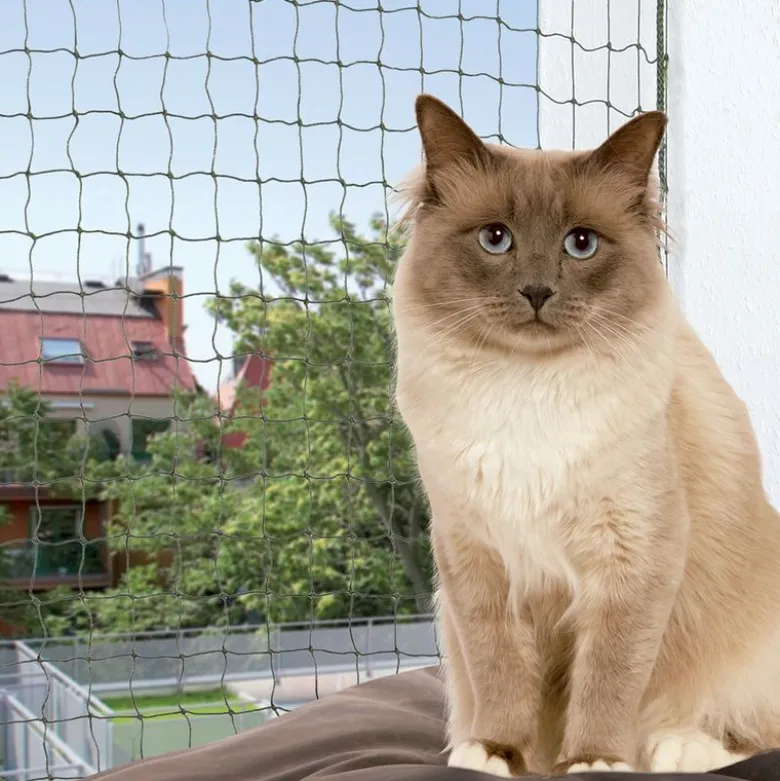 Trixie Bidefast Beskyttelsesnet til katte – olivenfarvet