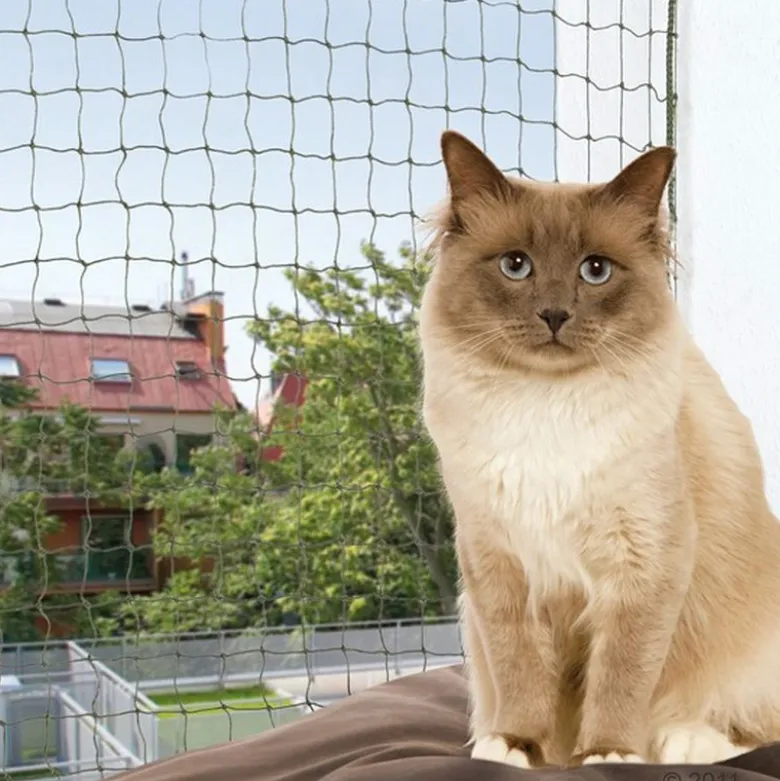Trixie Bidefast Beskyttelsesnet til katte – olivenfarvet