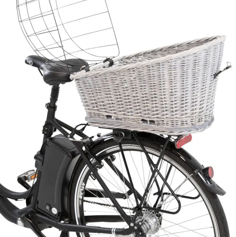 Trixie cykelkurv med gitter til bagagebærer