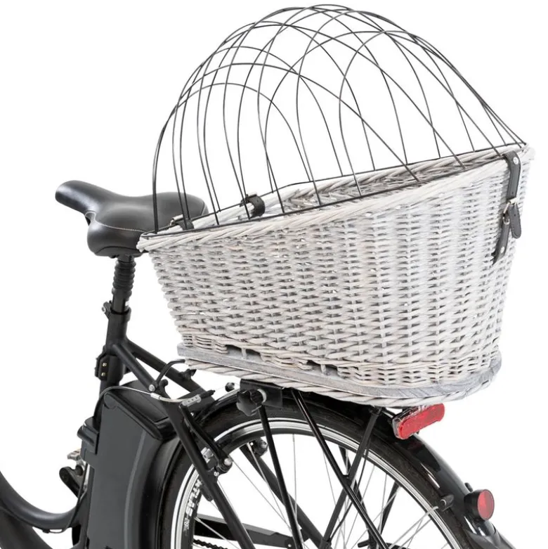 Trixie cykelkurv med gitter til bagagebærer
