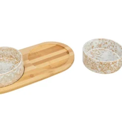 Trixie keramisk & bamboo skålsæt