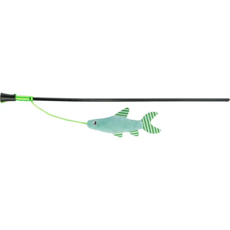 Trixie play fiskestang plysfisk med katteurt
