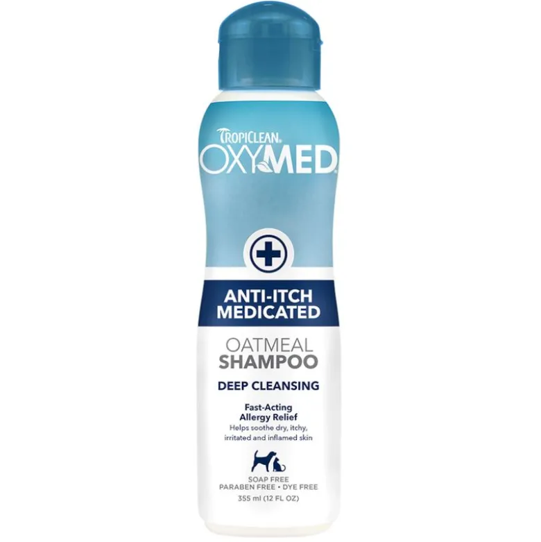TropiClean OxyMed kløestillende shampoo