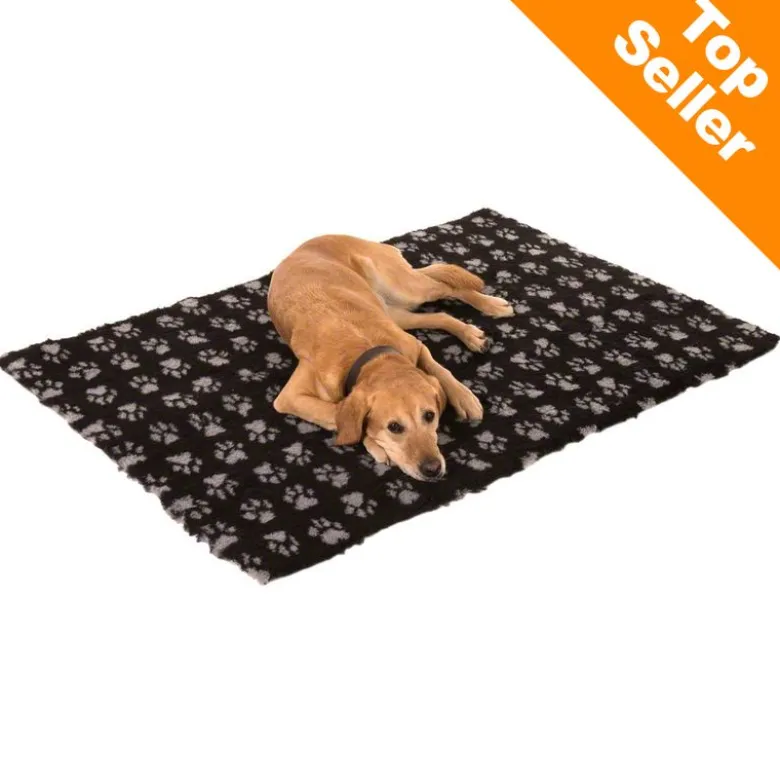 Vetbed® Isobed SL Hundetæppe Paw, sort/grå