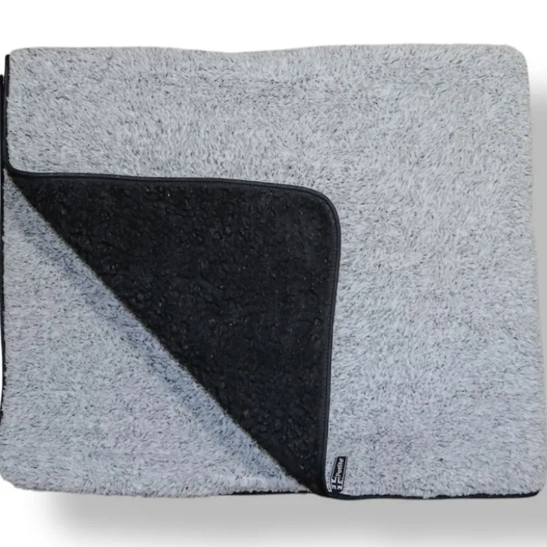 Vetbed® Sherpa fleece-tæppe til kæledyr, grå