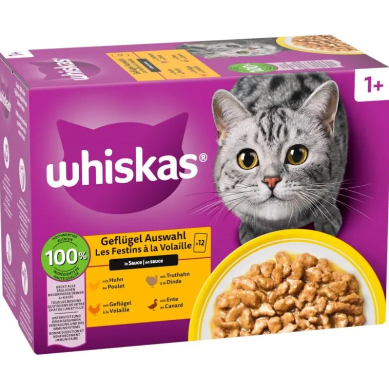 Whiskas 1+ Adult portionsposer 12 x 85 g