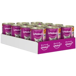 Whiskas 1+ dåser 12 x 400 g