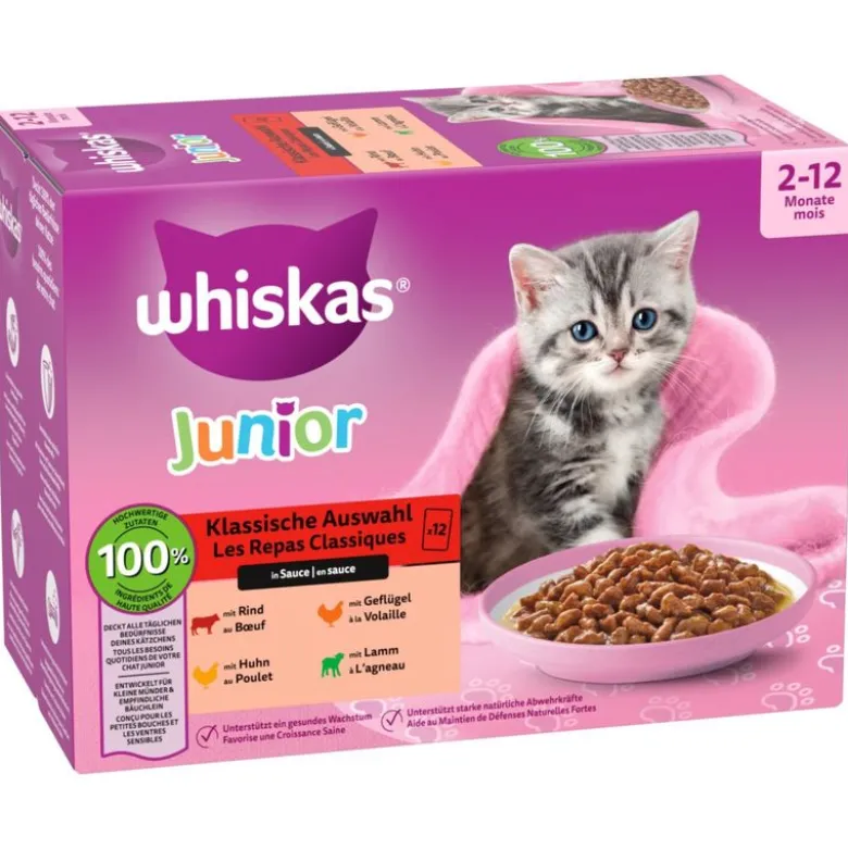 Whiskas Junior i portionspose 24 x 85 g