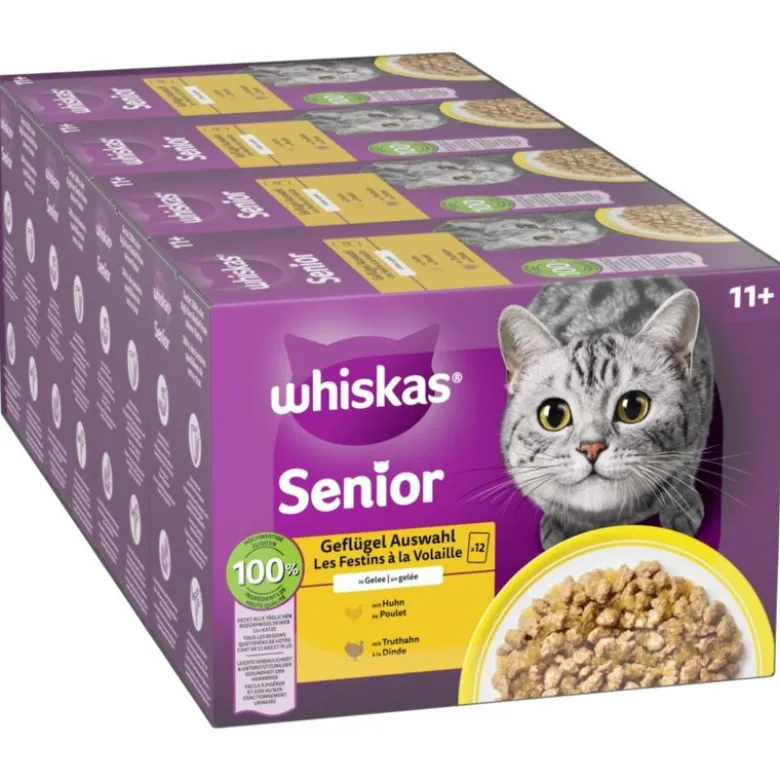 Whiskas Senior portionsposer 48 x 85 g