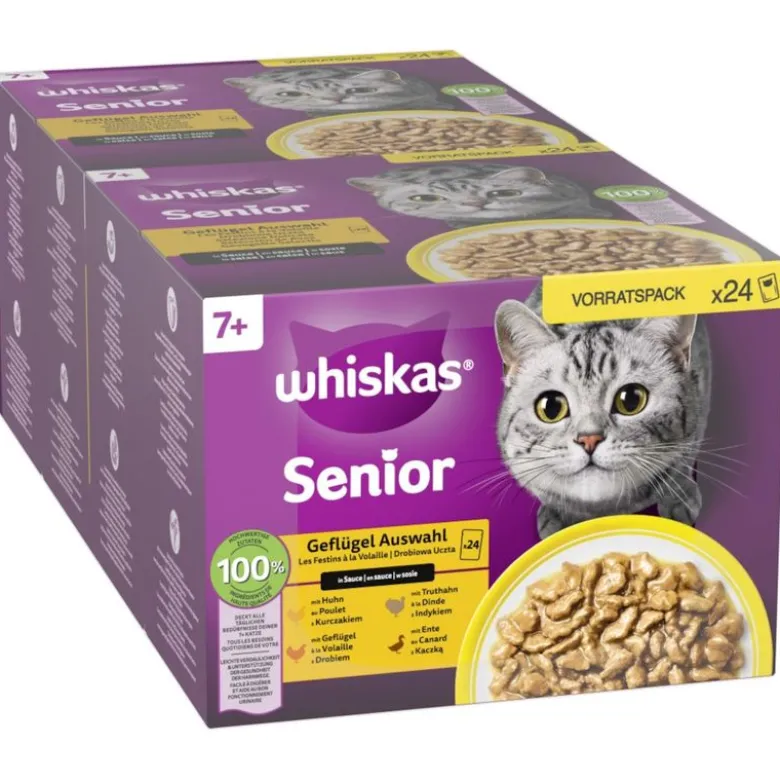 Whiskas Senior portionsposer 48 x 85 g