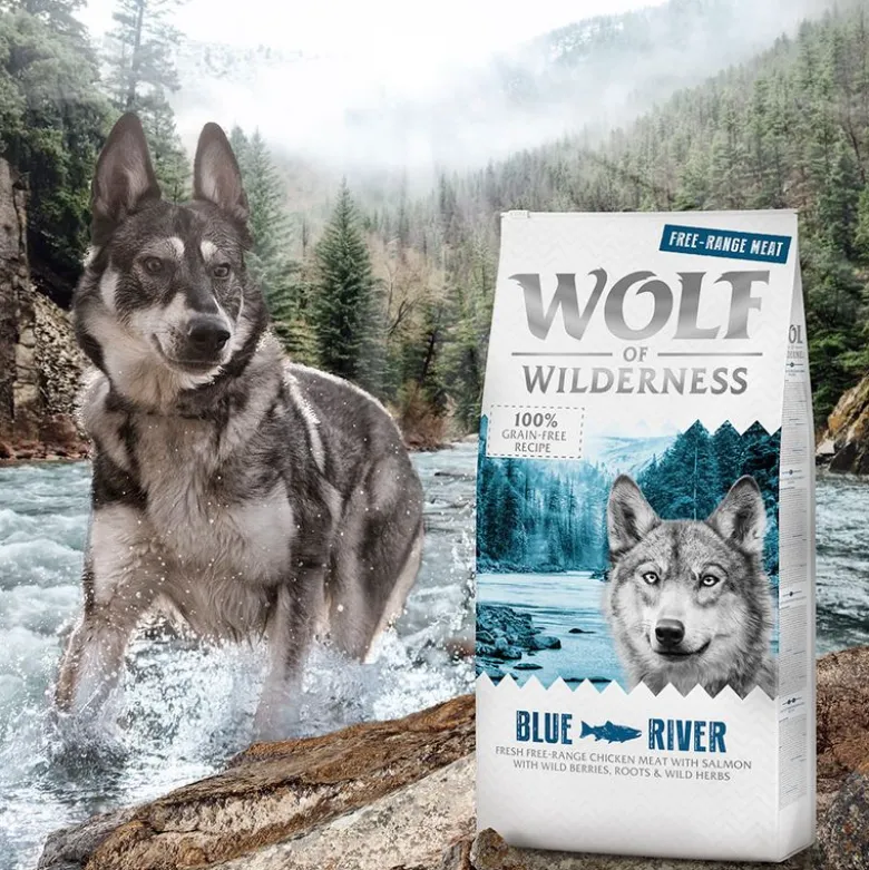 Wolf of Wilderness Adult "Blue River" - Frilandskylling & Laks