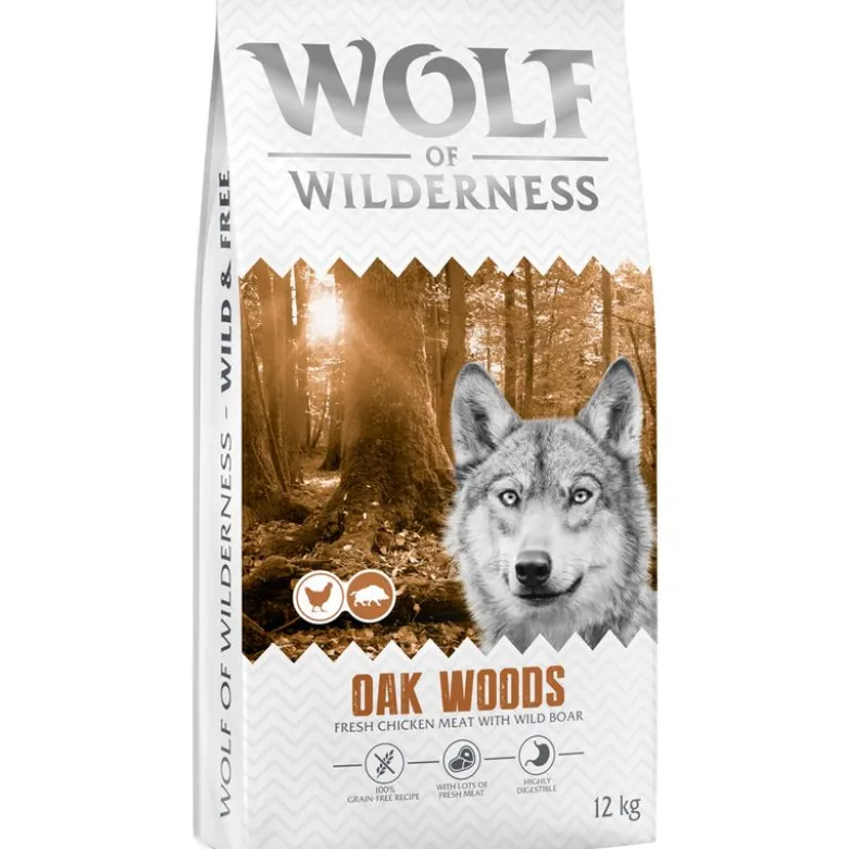 Wolf of Wilderness Adult "Oak Woods" Vildsvin - kornfri