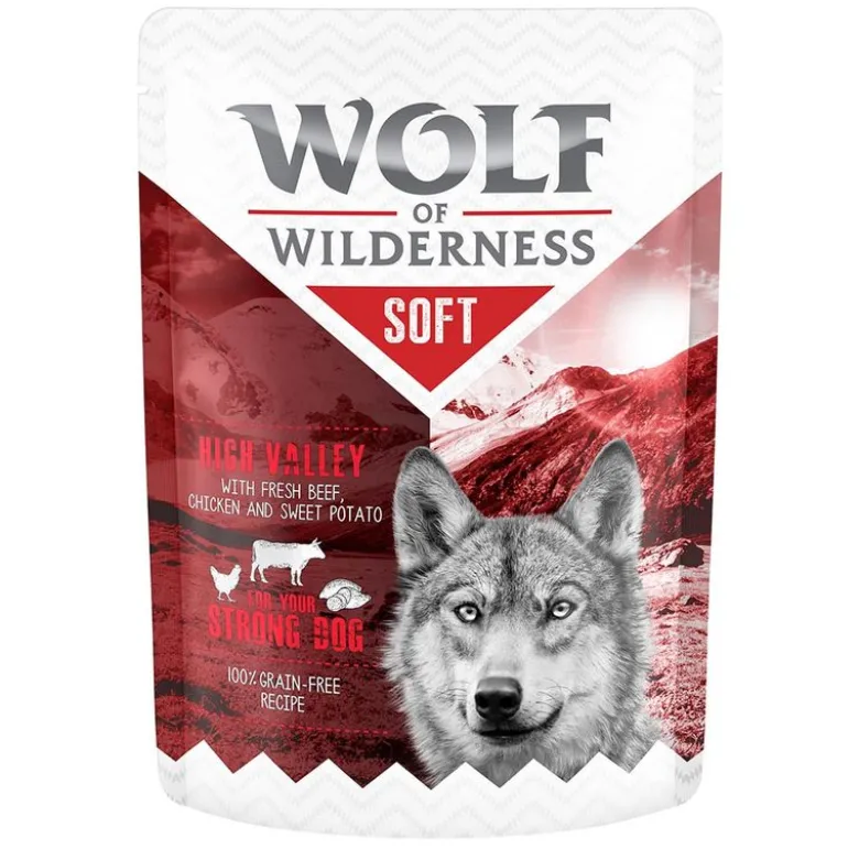 Wolf of Wilderness Adult - Soft & Strong 6 x 300 g - Blandet pakke
