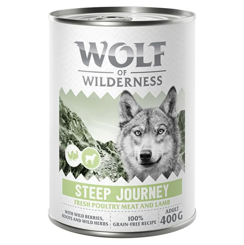 Wolf of Wilderness Adult 6 x 400 g - Med masser af frisk fjerkræ
