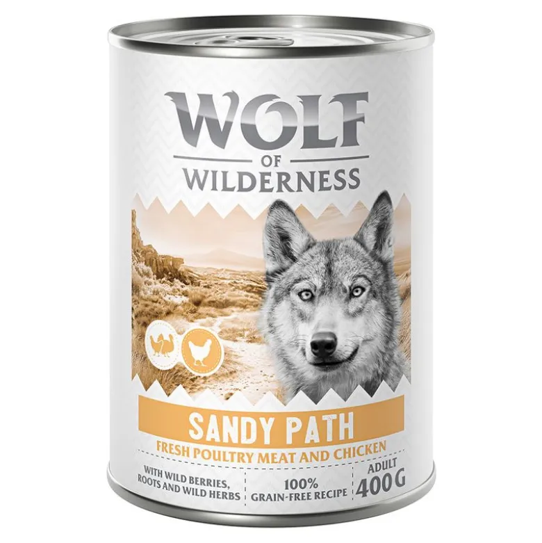 Wolf of Wilderness Adult 6 x 400 g - Med masser af frisk fjerkræ