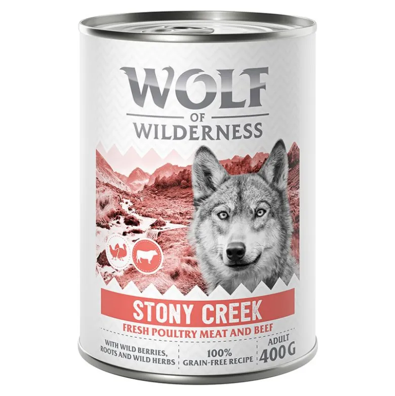 Wolf of Wilderness Adult 6 x 400 g - Med masser af frisk fjerkræ