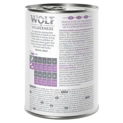 Wolf of Wilderness Adult 6 x 400 g - Single Protein