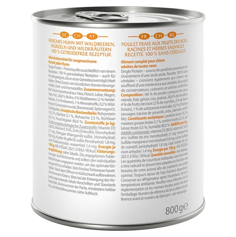 Wolf of Wilderness Adult 6 x 800 g - Single Protein