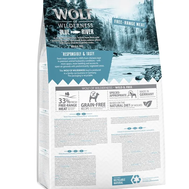 Wolf of Wilderness Junior "Blue River" - Frilandskylling & Laks