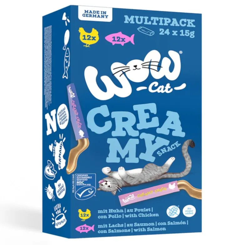 WOW Cat Creamy Snack 24 x 15 g