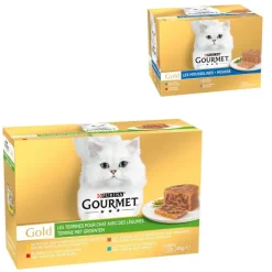 96 x 85 g Jumbo Pack Gourmet Gold + 24 x 85 g Fine Pâté Mix gratis!