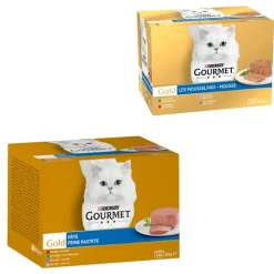 96 x 85 g Jumbo Pack Gourmet Gold + 24 x 85 g Fine Pâté Mix gratis!