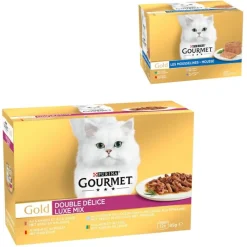 96 x 85 g Jumbo Pack Gourmet Gold + 24 x 85 g Fine Pâté Mix gratis!