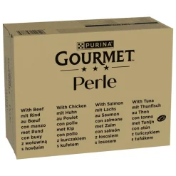 96 x 85 g Purina Gourmet Perle + 12 x 85 g Delikate bidder fra havet i sauce gratis!