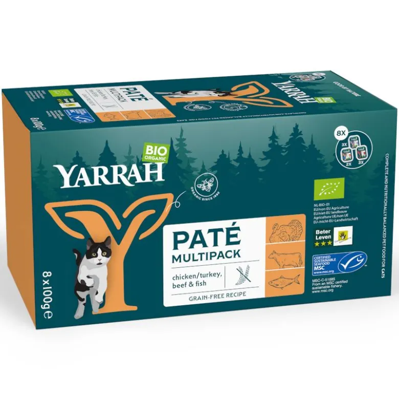 Yarrah Øko Paté Multipack 8 x 100 g