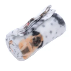 zooplus Basics Fleece Dogs & Dots hyggetæppe