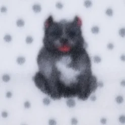 zooplus Basics Fleece Dogs & Dots hyggetæppe