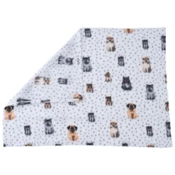 zooplus Basics Fleece Dogs & Dots hyggetæppe